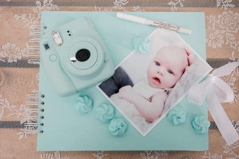NEVER EVER LAND Scrapbook Album – 12x10 Blue Scrap Book. Scrapbooking Supplies, Memory Book, Wedding Guest Book, Photo Album, Baby Shower Gifts, Valentines, Engagement Gifts - Image 5